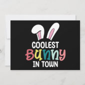 町クールイースターバニーうさぎ 招待状 (正面)