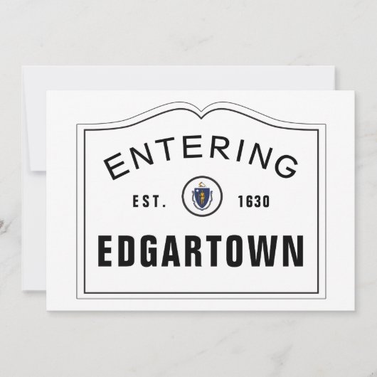 町マサチューセッツ入る印 招待状 (正面)