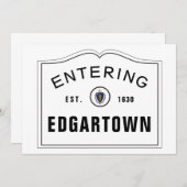 町マサチューセッツ入る印 招待状 (正面/裏面)