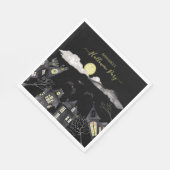 町不気味ハロウィーン スタンダードランチョンナプキン (角)