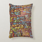 町並み手描きイラストレーションアート,通り,都市,s アクセントクッション (正面(垂直))
