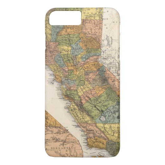 町区および鉄道を示すカリフォルニア地図 Case-Mate iPhoneケース (裏面)