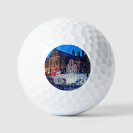 町役所前の飾り ゴルフボール