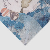 町日本のティッシュペーパーの青と白のプリント 薄葉紙 (詳細)