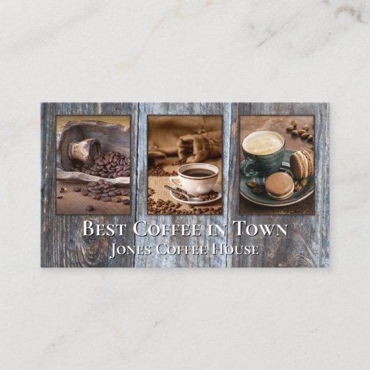 町最高ののコーヒーあなたの写真ギフト証明書 割引カード (正面)
