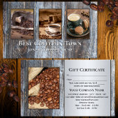 町最高ののコーヒーあなたの写真ギフト証明書 割引カード