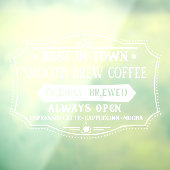 町最高ののコーヒーショッカスタムプ ウィンドウサイン (シート3)