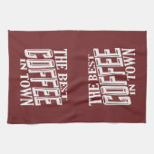 町最高ののコーヒー キッチンタオル (横)