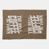 町最高ののコーヒー キッチンタオル (横)