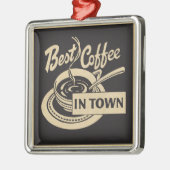 町最高ののコーヒー メタルオーナメント (左)