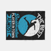 町最高ののバドミントン選手はほとんど悪おもしろいい フリースブランケット (正面(横))