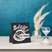 町最高の白にコーヒ フォトプラーク (インサイチュ)