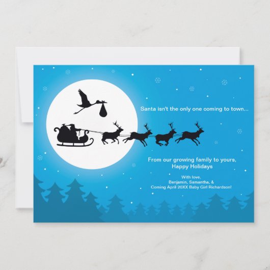 町来クリスマス妊娠の発表 シーズンカード (正面)