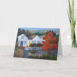 町絵を描の挨拶状 カード