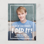 町絵を描卒業発表 インビテーションポストカード (正面)