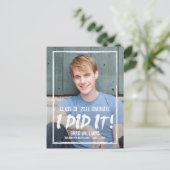 町絵を描卒業発表 インビテーションポストカード (スタンド正面)