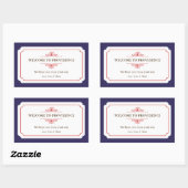 町縁どの抱き枕のうち優雅な赤い海軍の青 長方形シール (シート)