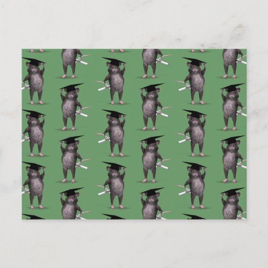 町頭が切れるのネズミ ポストカード (正面)