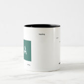画像とテキストのマグカップ ツートーンマグカップ (中央)