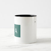 画像とテキストのマグカップ ツートーンマグカップ (中央)