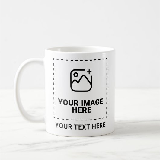 画像とテキストをアップロード コーヒーマグカップ (左)