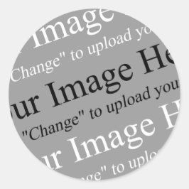 画像と文字カスタマイズ可能ステッカー ラウンドシール