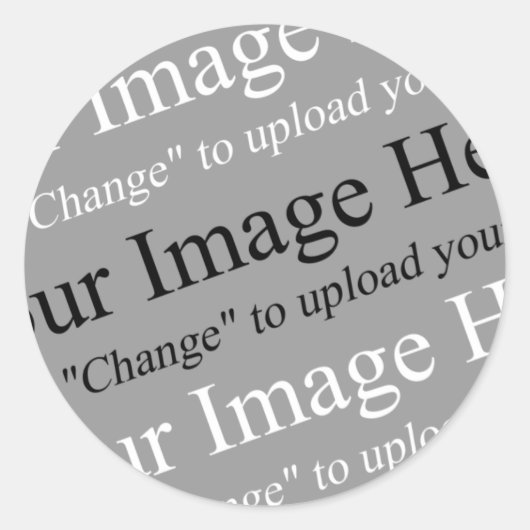 画像と文字カスタマイズ可能ステッカー ラウンドシール (正面)