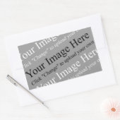 画像と文字カスタマイズ可能ステッカー 長方形シール (封筒)