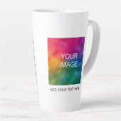 画像のアップロード写真の会社ロゴ名文字大 カフェラテマグ (右アングル)