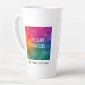 画像のアップロード写真の会社ロゴ名文字大 カフェラテマグ (左アングル)