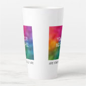 画像のアップロード写真の会社ロゴ名文字大 カフェラテマグ (正面)