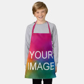 画像の写真の追加文字または名前Kids Girls Boys エプロン (着用した状態)