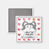 画像の漫画ハートのマグネットのアップパーソナライズされたロード マグネット (正面/裏面)