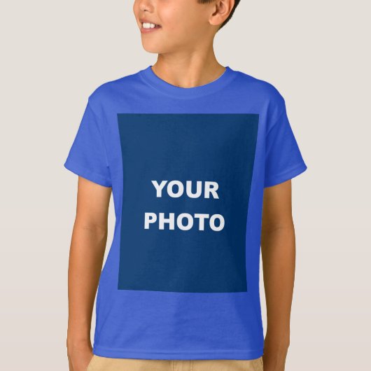 画像の追加フォト写真ロゴ深い 王室の Tシャツ (正面)