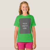 画像の追加フォト写真ロゴShamrock Green Tシャツ (正面フル)