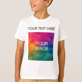 画像の追加フォト文字カスタムテンプレート少年 Tシャツ