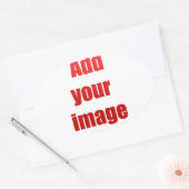 画像の追加先カスタマイズ 楕円形シール (封筒)