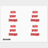 画像の追加先カスタマイズ 楕円形シール (シート)