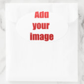 画像の追加先カスタマイズ 楕円形シール (バッグ)