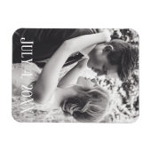 画像の追加7月4日結婚の写真カード マグネット (横)