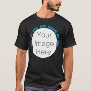 画像はこちら、写真カスタム編集サークルと文字 Tシャツ