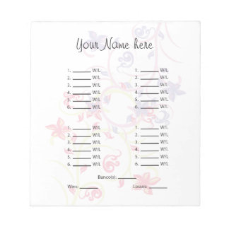 画像はこちらBuncoシート/カード ノートパッド