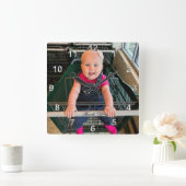 画像または削除を使用したフォトクロック スクエア壁時計 (ホーム)