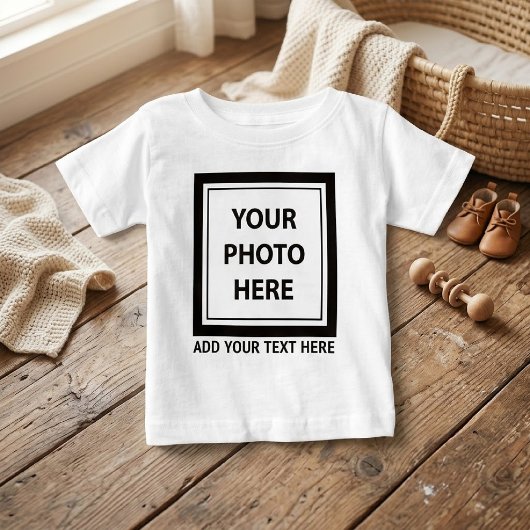 画像や写真をアップロードしてテキストを追加 – カスタマイズ ベビーTシャツ