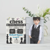 画像を使用したチェスの誕生日パーティーへの招待 招待状