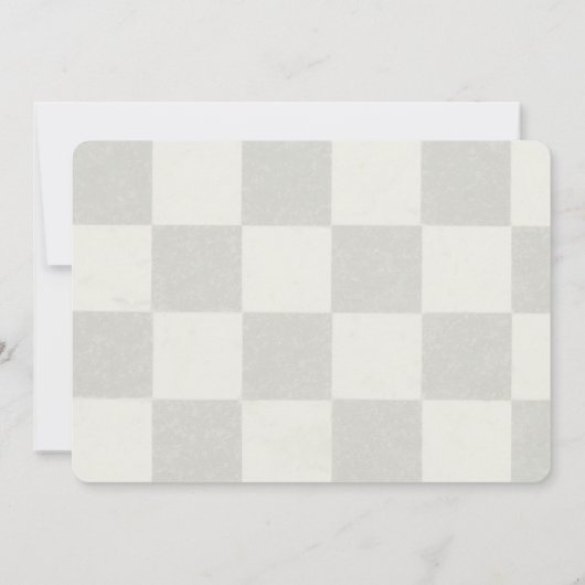 画像を使用したチェスの誕生日パーティーへの招待 招待状 (裏面)