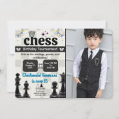 画像を使用したチェスの誕生日パーティーへの招待 招待状