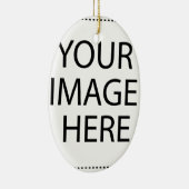 画像を完全にカスタマイズ可能 セラミックオーナメント (右)