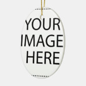 画像を完全にカスタマイズ可能 セラミックオーナメント (左)
