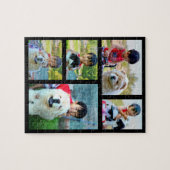 画像カスタマイズコラージュ5枚の写真 ジグソーパズル (横)